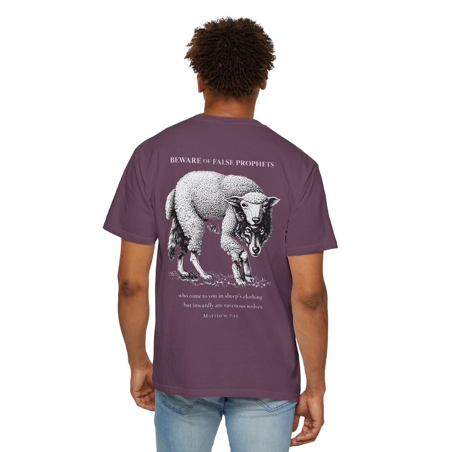 Graphic T-Shirt — "Beware of False Prophets" Sheep in Wolf’s Clothing Christian Tee