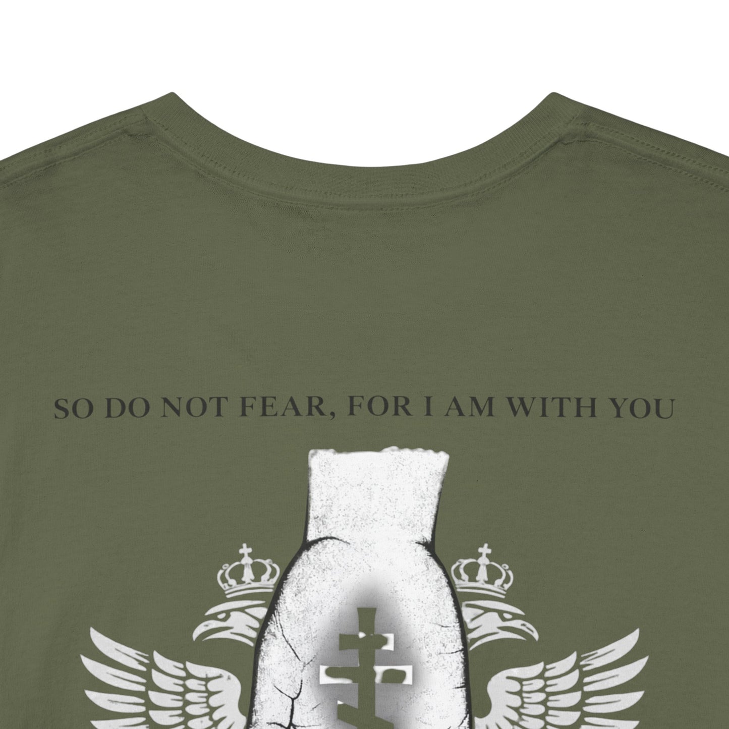 Christian Cross Wings T‑Shirt — Faith Graphic Tee with Prayer Hands