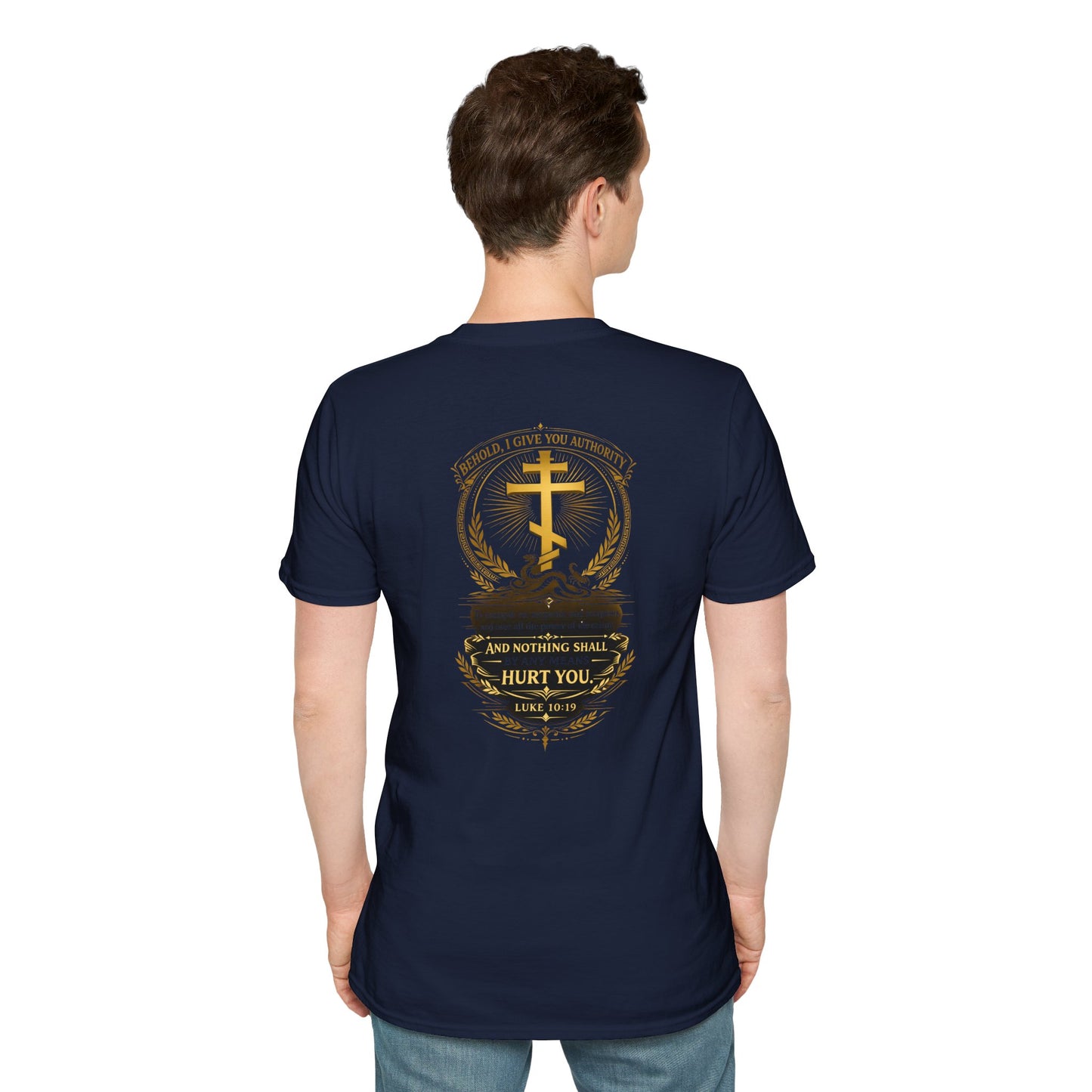 Christian Cross T-Shirt — "And Nothing Shall by Any Means Hurt You" Inspirational Faith Tee