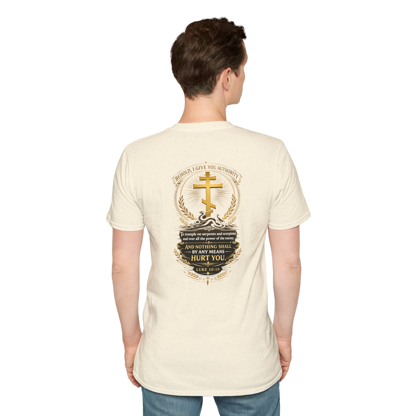 Christian Cross T-Shirt — "And Nothing Shall by Any Means Hurt You" Inspirational Faith Tee