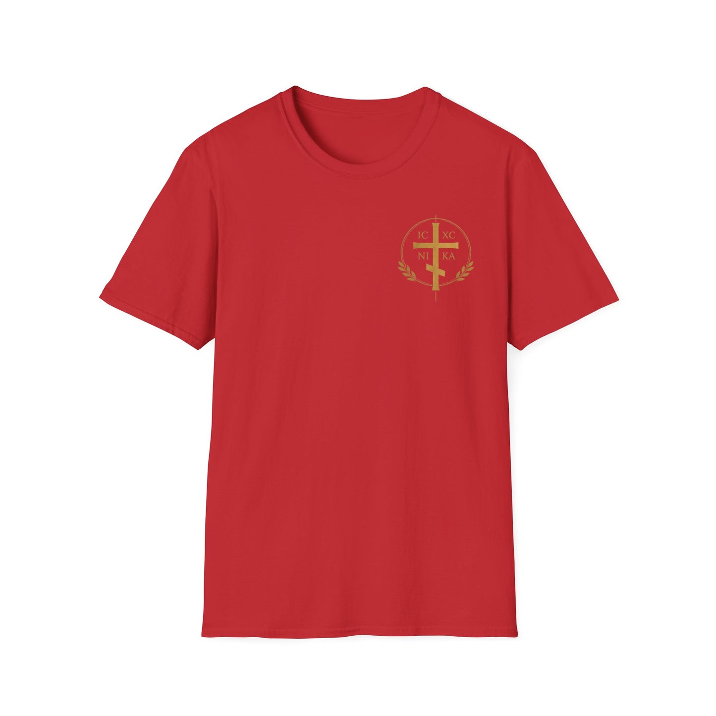 Christian Cross Wings T-Shirt — Gold Faith Graphic Tee