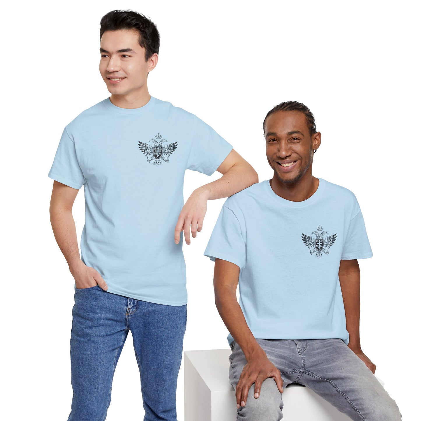 Christian Cross Wings T‑Shirt — Faith Graphic Tee with Prayer Hands