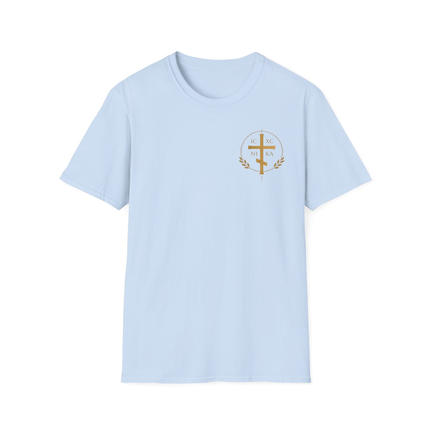 Christian Cross Wings T-Shirt — Gold Faith Graphic Tee