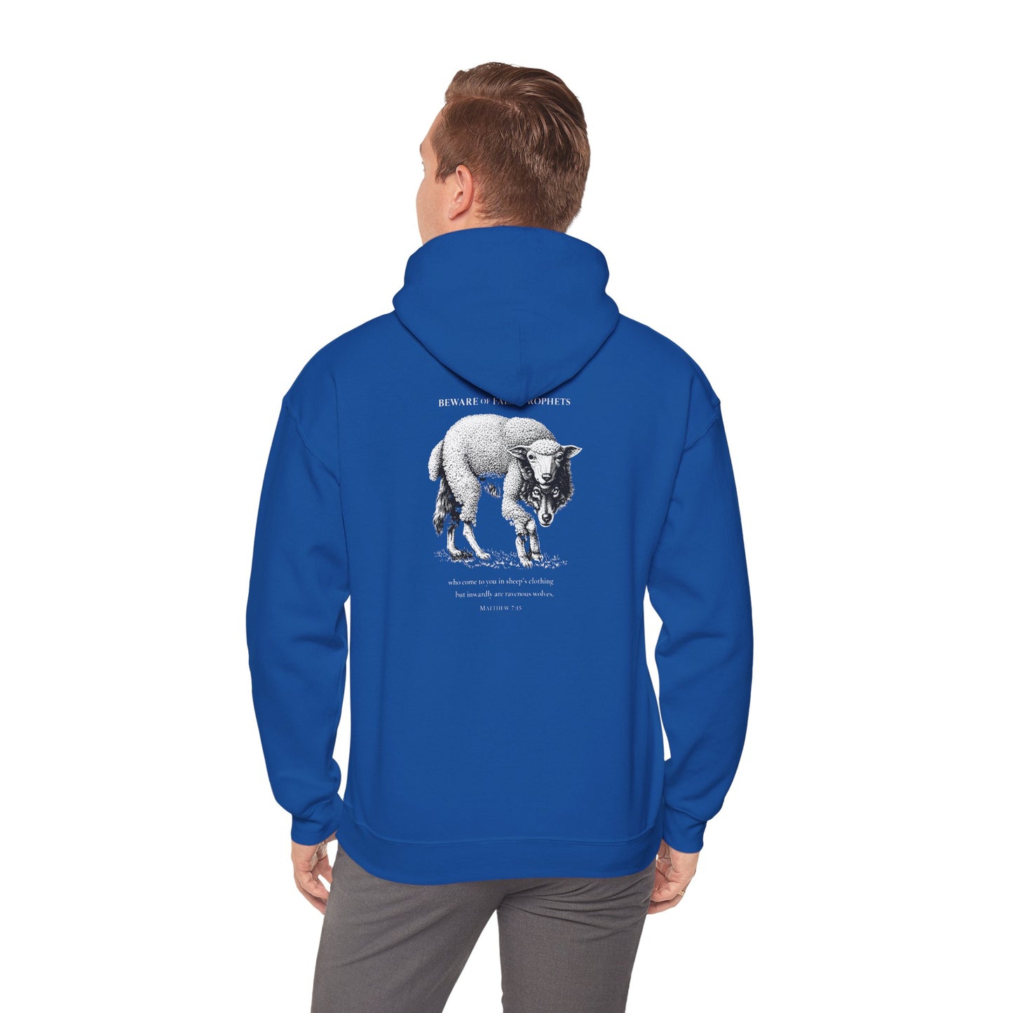Christian Lamb Graphic Hoodie — ‘Agnus Dei’ Faith Emblem Sweatshirt