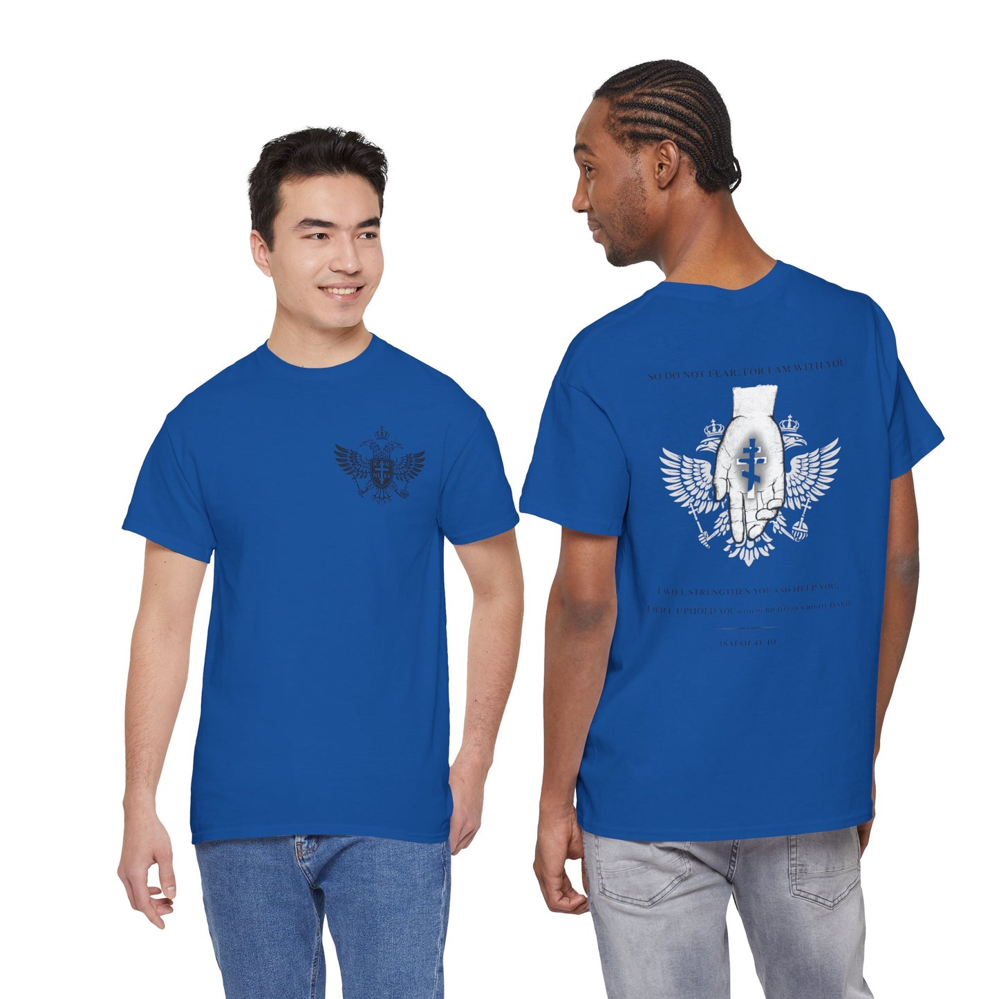 Christian Cross Wings T‑Shirt — Faith Graphic Tee with Prayer Hands