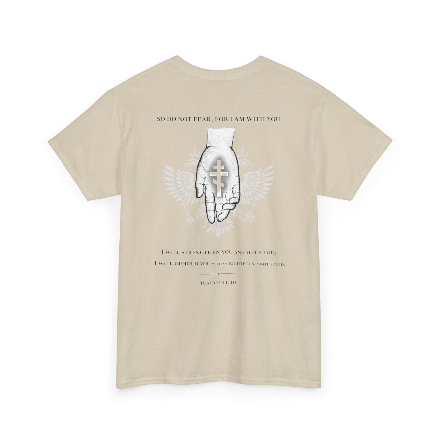 Christian Cross Wings T‑Shirt — Faith Graphic Tee with Prayer Hands