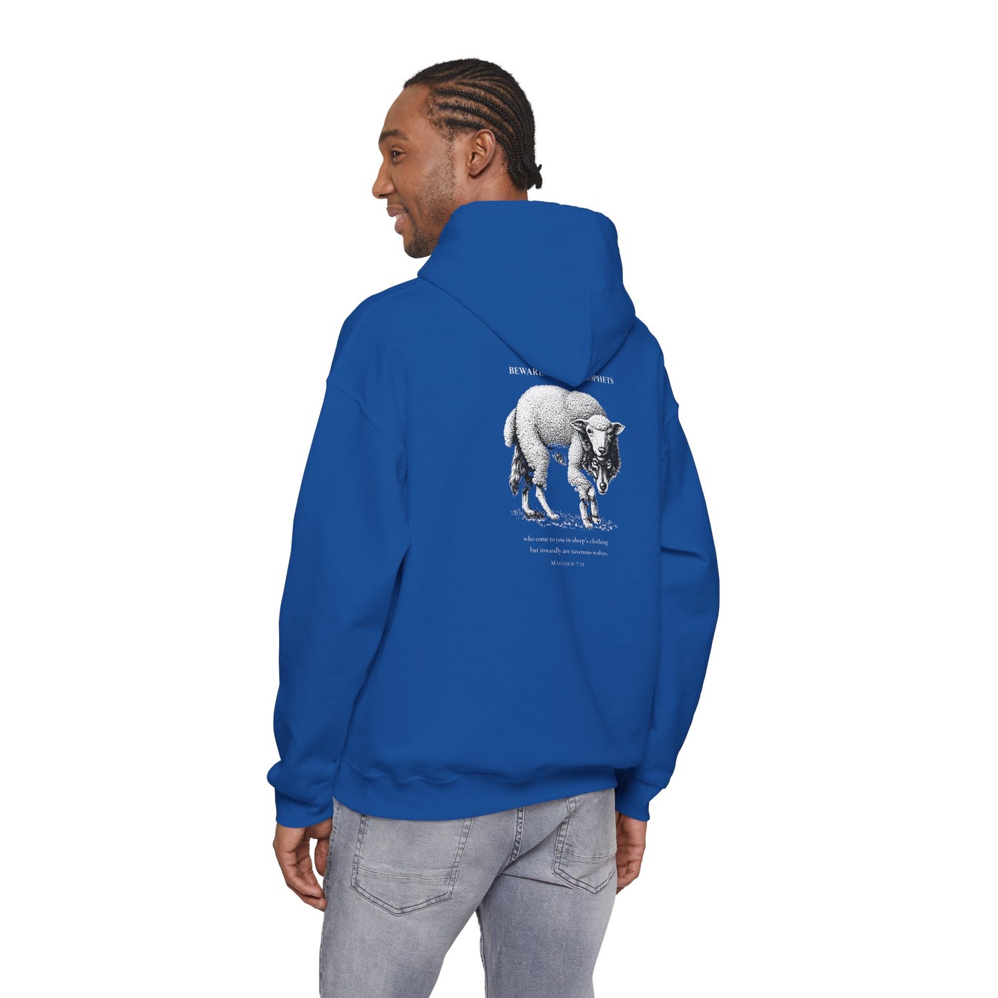 Christian Lamb Graphic Hoodie — ‘Agnus Dei’ Faith Emblem Sweatshirt