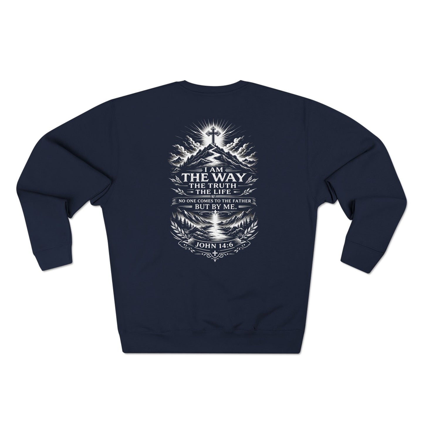 Christian Crewneck Sweatshirt — "The Way" Faith Verse Pullover