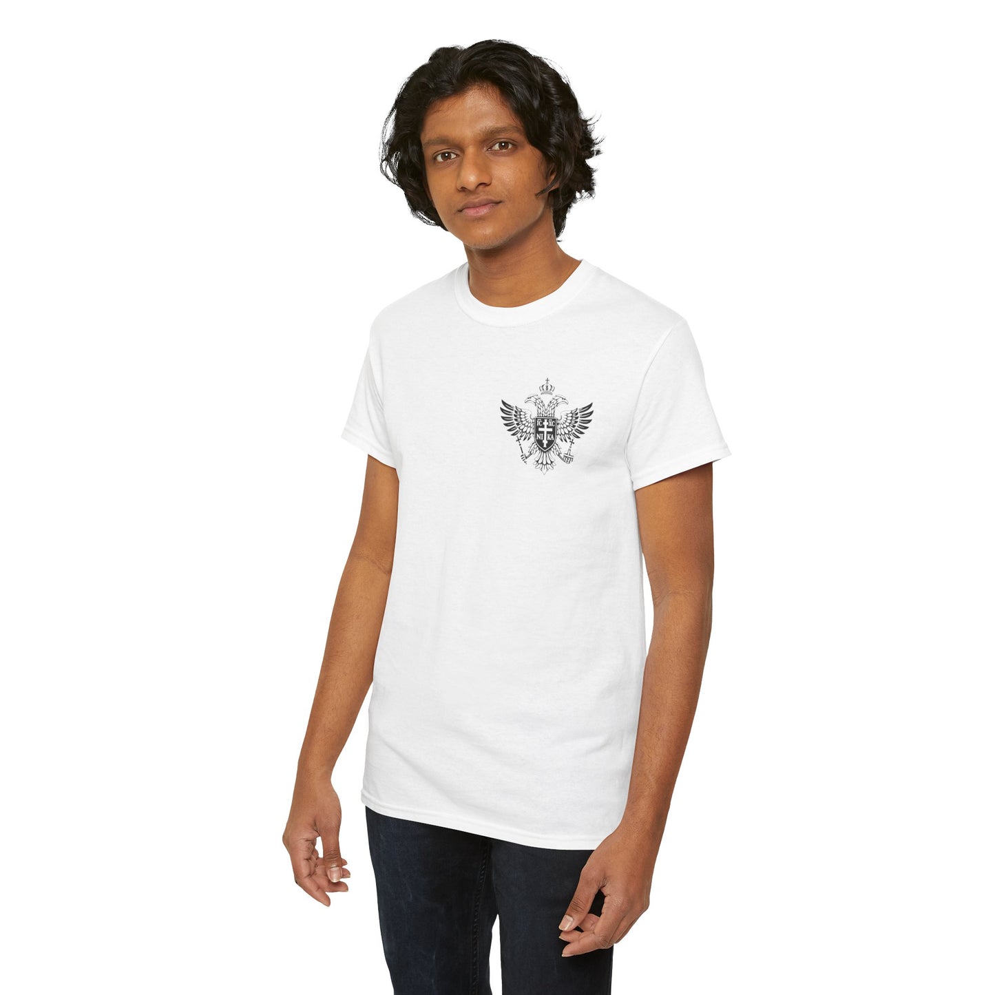 Christian Cross Wings T‑Shirt — Faith Graphic Tee with Prayer Hands