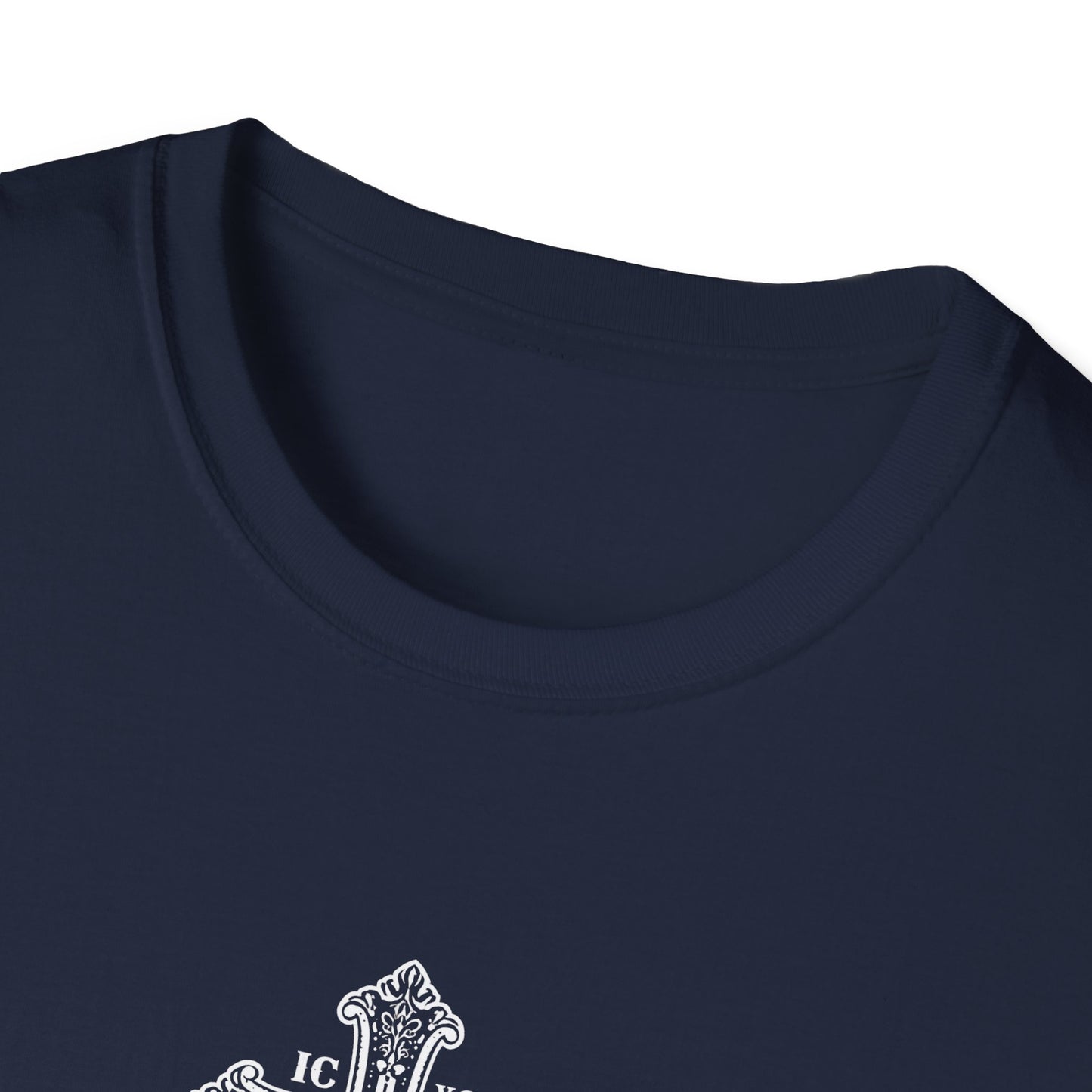Christian Cross T-Shirt — Isaiah 41:10 Faith Prayer Tee (Front Small Cross, Back Scripture Emblem)