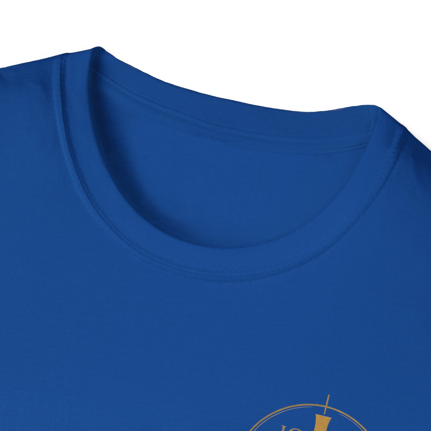 Christian Stained Glass Cross T-Shirt — "I Am the Alpha and the Omega"