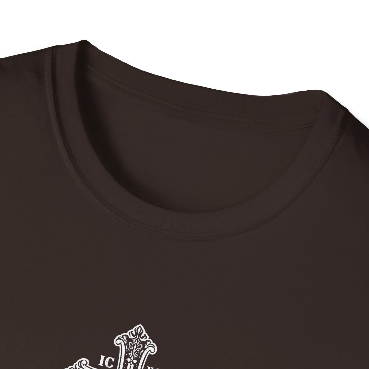 Christian Cross T-Shirt — Isaiah 41:10 Faith Prayer Tee (Front Small Cross, Back Scripture Emblem)