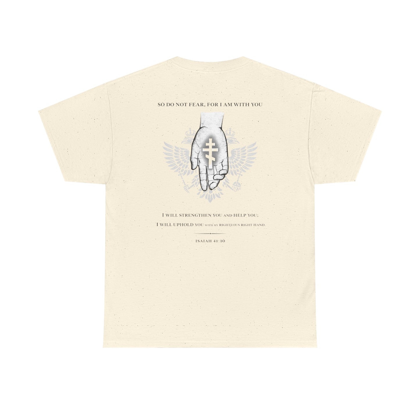 Christian Cross Wings T‑Shirt — Faith Graphic Tee with Prayer Hands