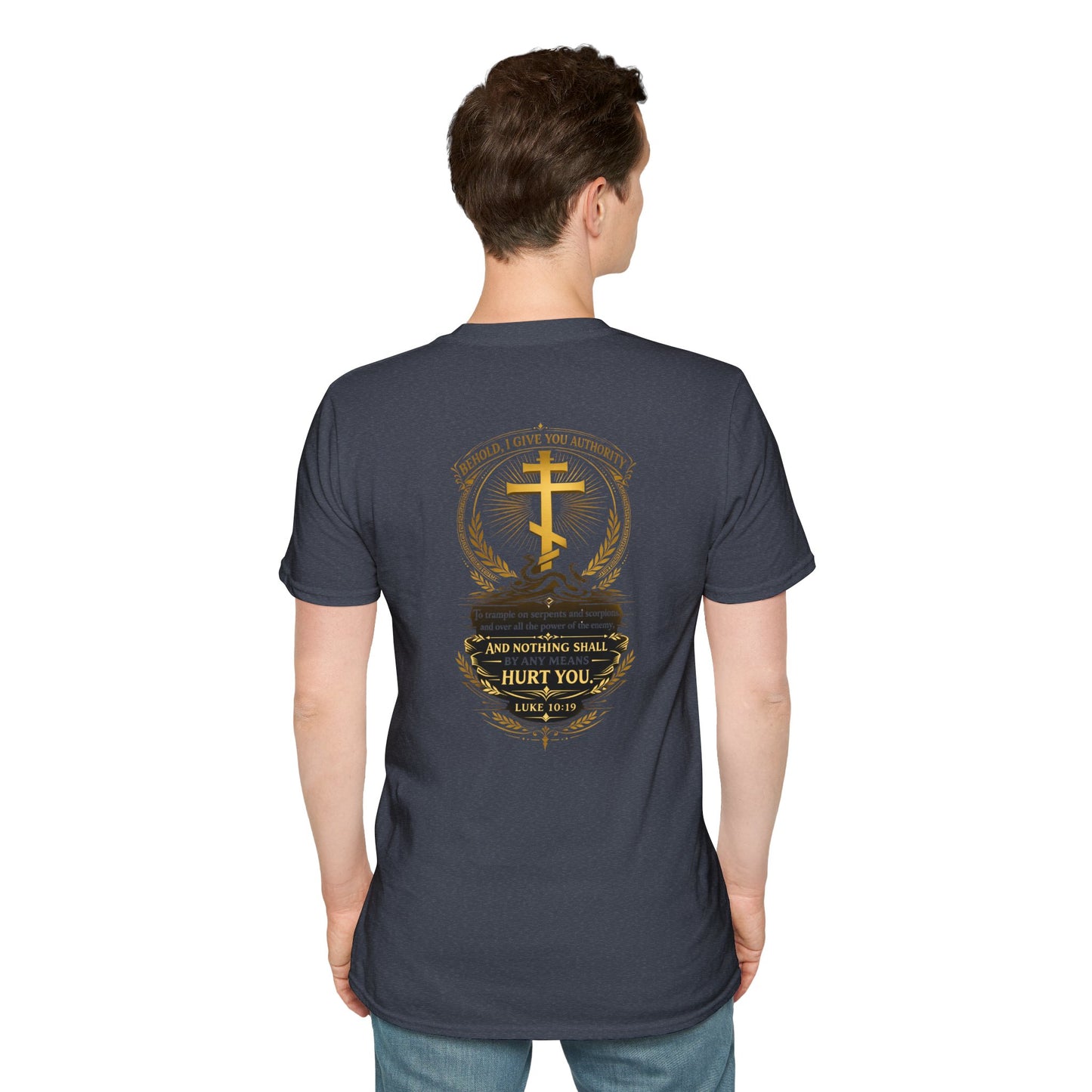 Christian Cross T-Shirt — "And Nothing Shall by Any Means Hurt You" Inspirational Faith Tee