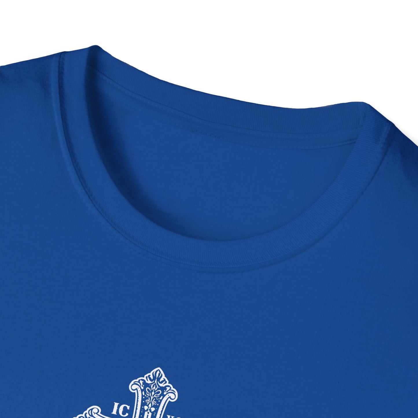 Christian Cross T-Shirt — Isaiah 41:10 Faith Prayer Tee (Front Small Cross, Back Scripture Emblem)