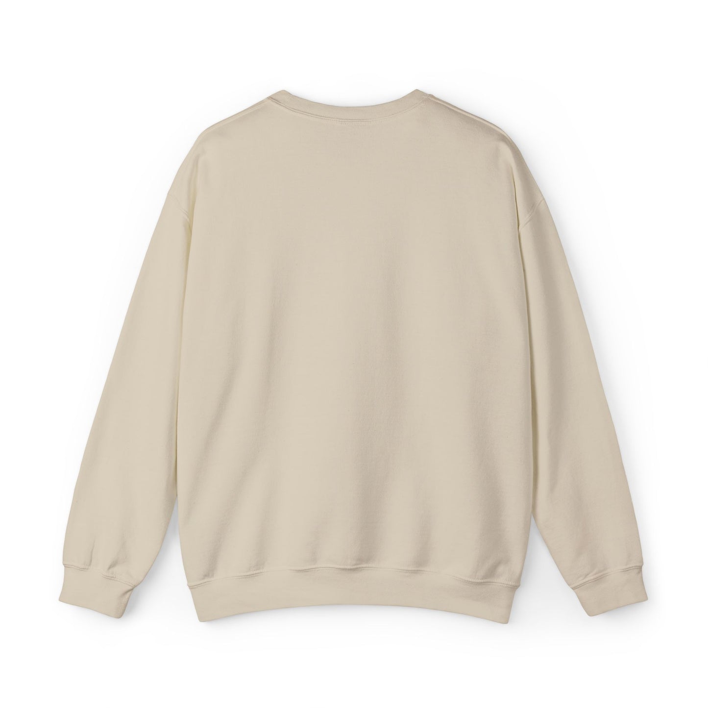 Cozy Floral Script Crewneck Sweatshirt — "Don't Worry Be Happy" Chest Design