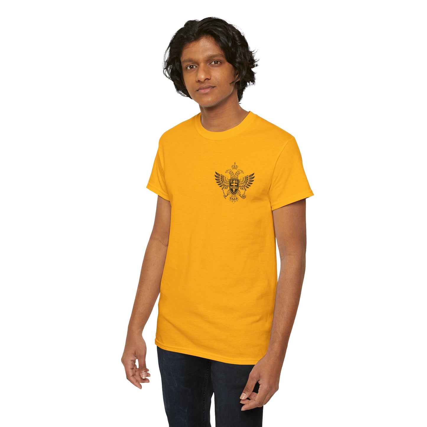 Christian Cross Wings T‑Shirt — Faith Graphic Tee with Prayer Hands