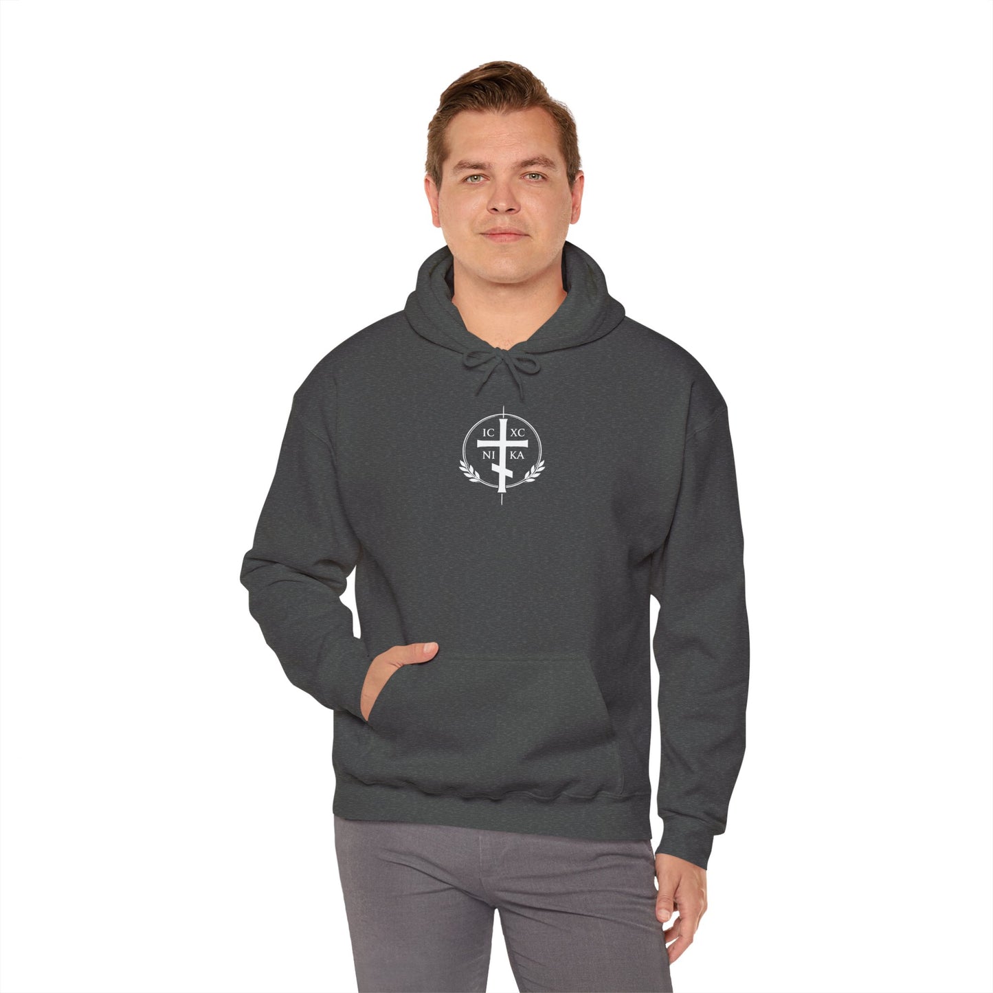 Christian Lamb Graphic Hoodie — ‘Agnus Dei’ Faith Emblem Sweatshirt