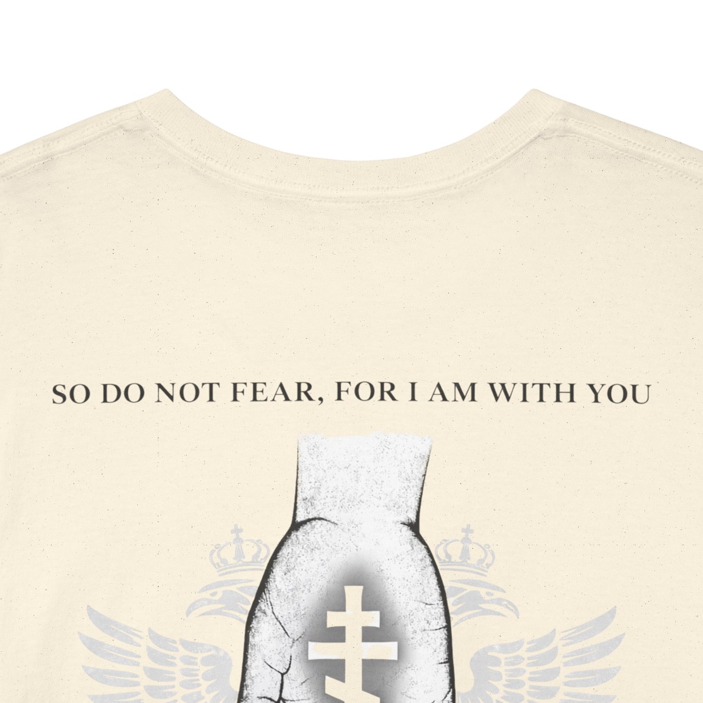 Christian Cross Wings T‑Shirt — Faith Graphic Tee with Prayer Hands