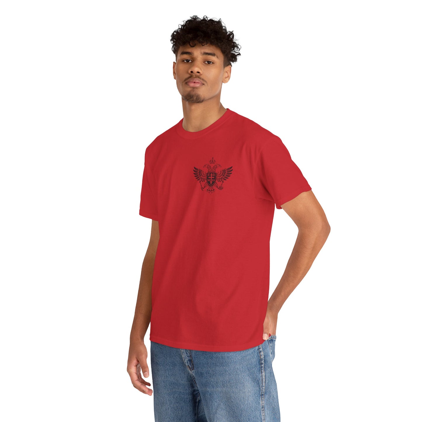 Christian Cross Wings T‑Shirt — Faith Graphic Tee with Prayer Hands