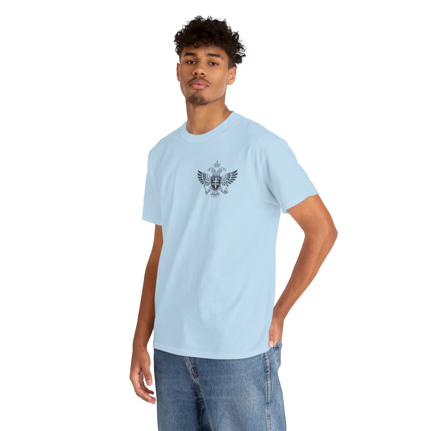 Christian Cross Wings T‑Shirt — Faith Graphic Tee with Prayer Hands