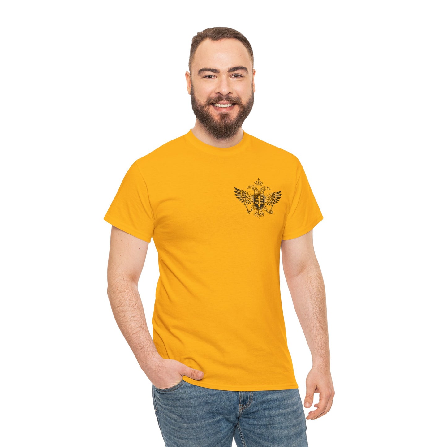 Christian Cross Wings T‑Shirt — Faith Graphic Tee with Prayer Hands