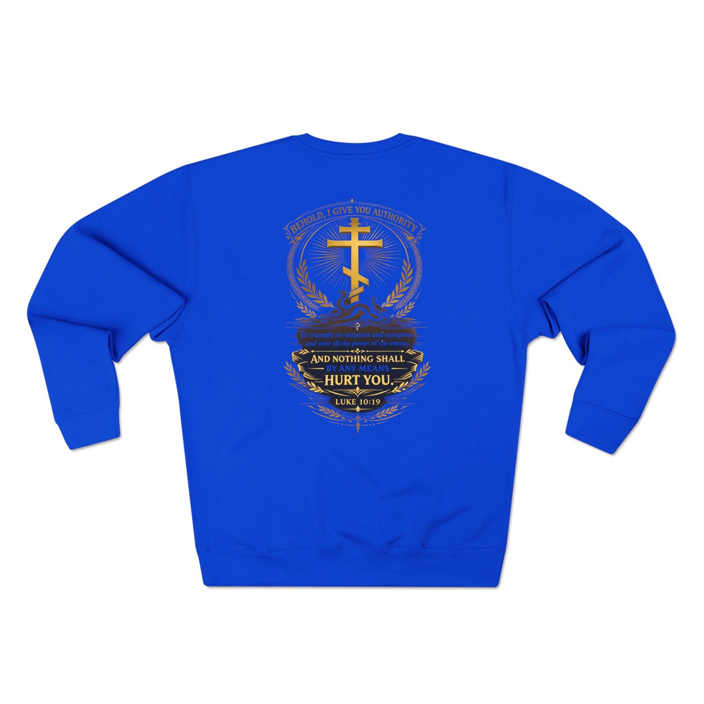 Christian Cross Sweatshirt — Inspirational Faith Graphic Crewneck