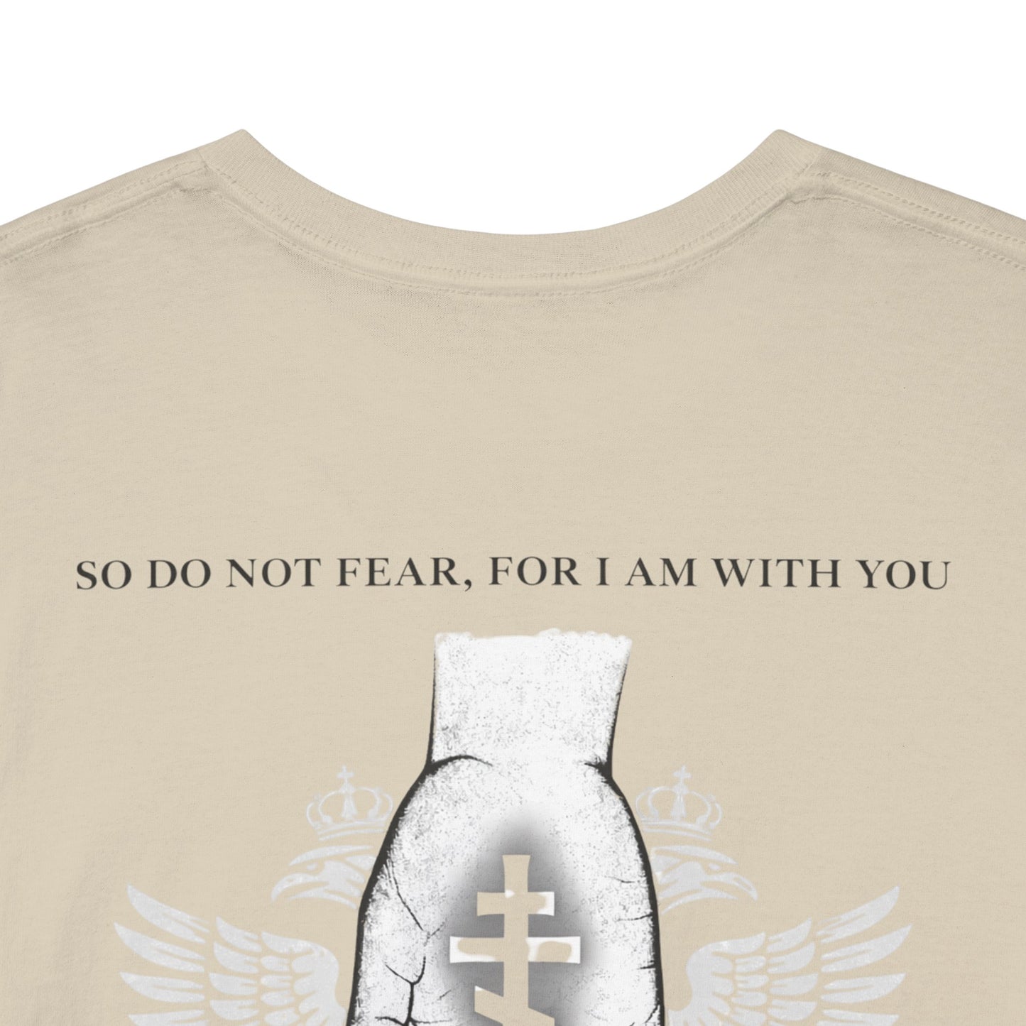 Christian Cross Wings T‑Shirt — Faith Graphic Tee with Prayer Hands