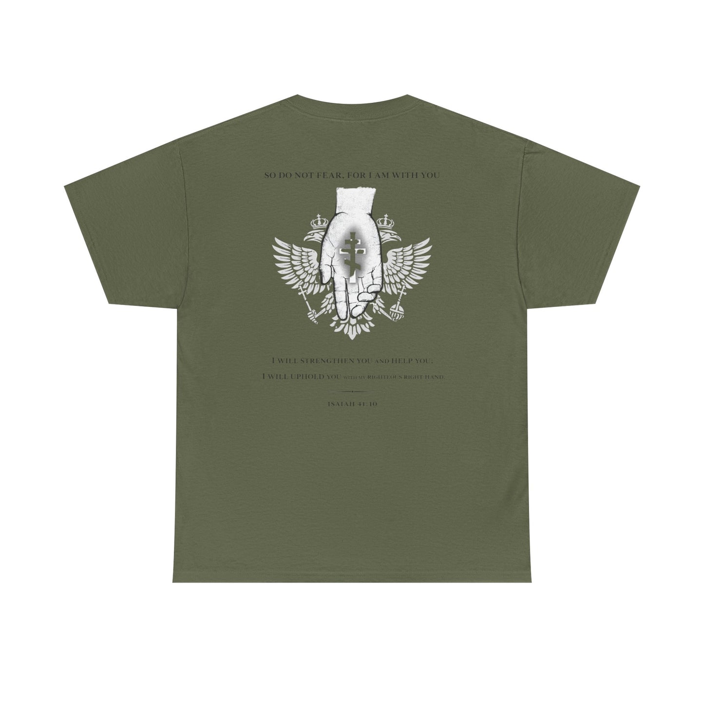 Christian Cross Wings T‑Shirt — Faith Graphic Tee with Prayer Hands
