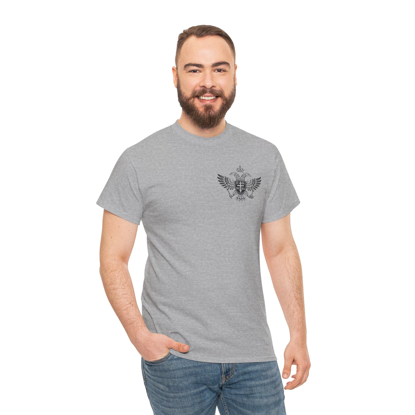 Christian Cross Wings T‑Shirt — Faith Graphic Tee with Prayer Hands