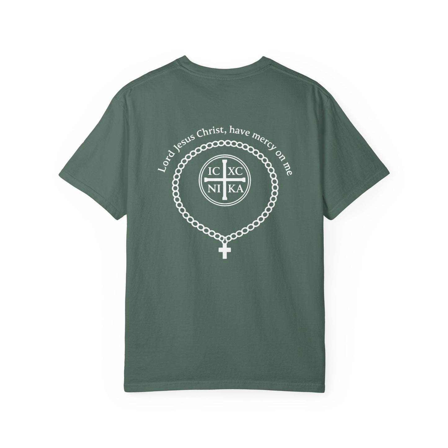 Christian T-Shirt — "I Can Do All Things Through Christ" Philippians 4:13 Cross Laurel Design