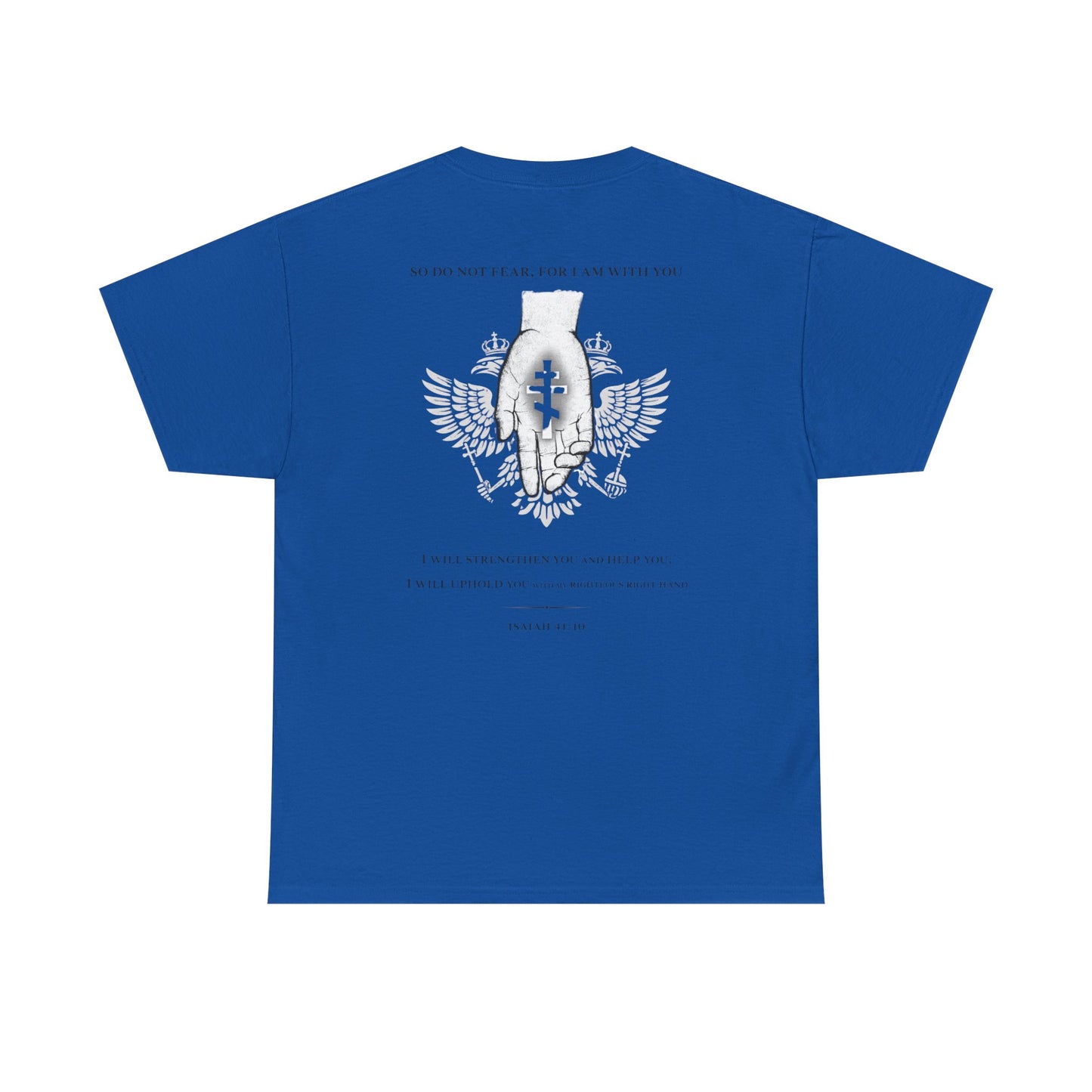 Christian Cross Wings T‑Shirt — Faith Graphic Tee with Prayer Hands