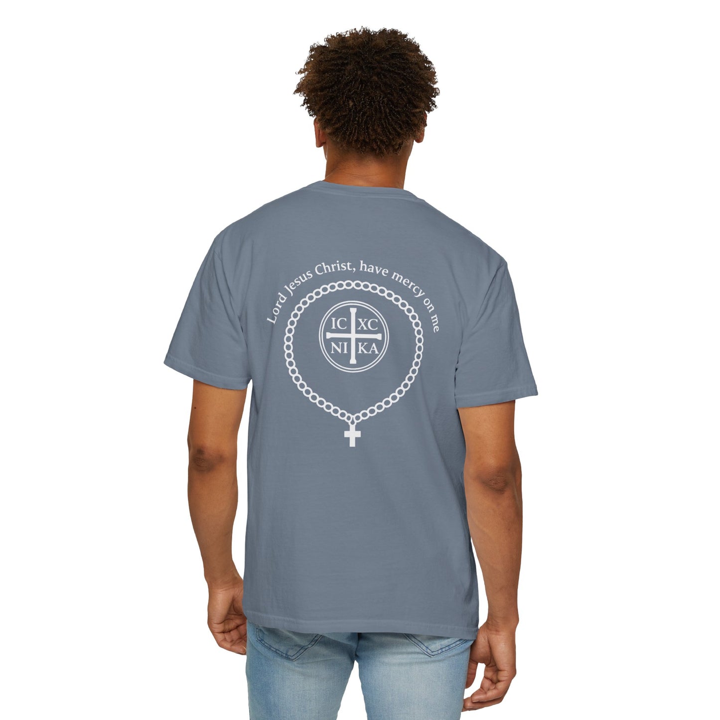 Christian T-Shirt — "I Can Do All Things Through Christ" Philippians 4:13 Cross Laurel Design