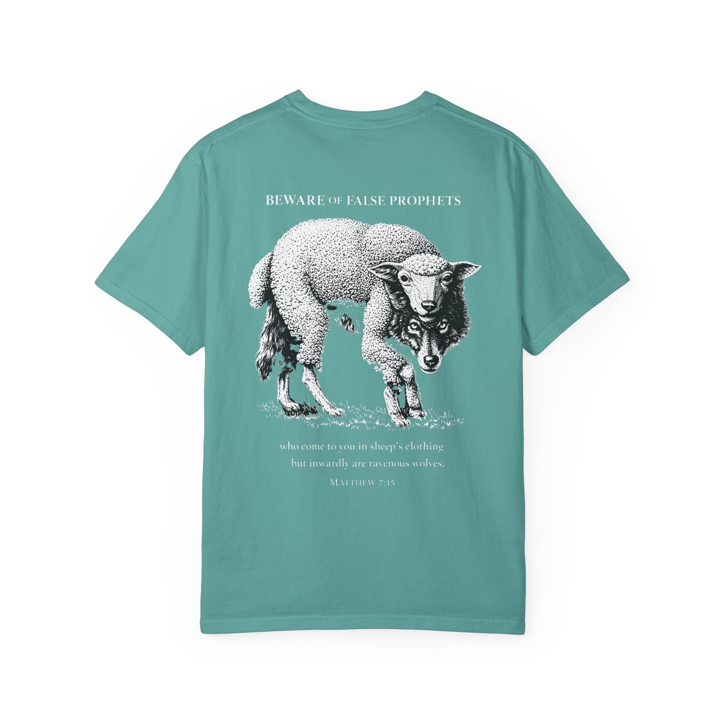 Graphic T-Shirt — "Beware of False Prophets" Sheep in Wolf’s Clothing Christian Tee
