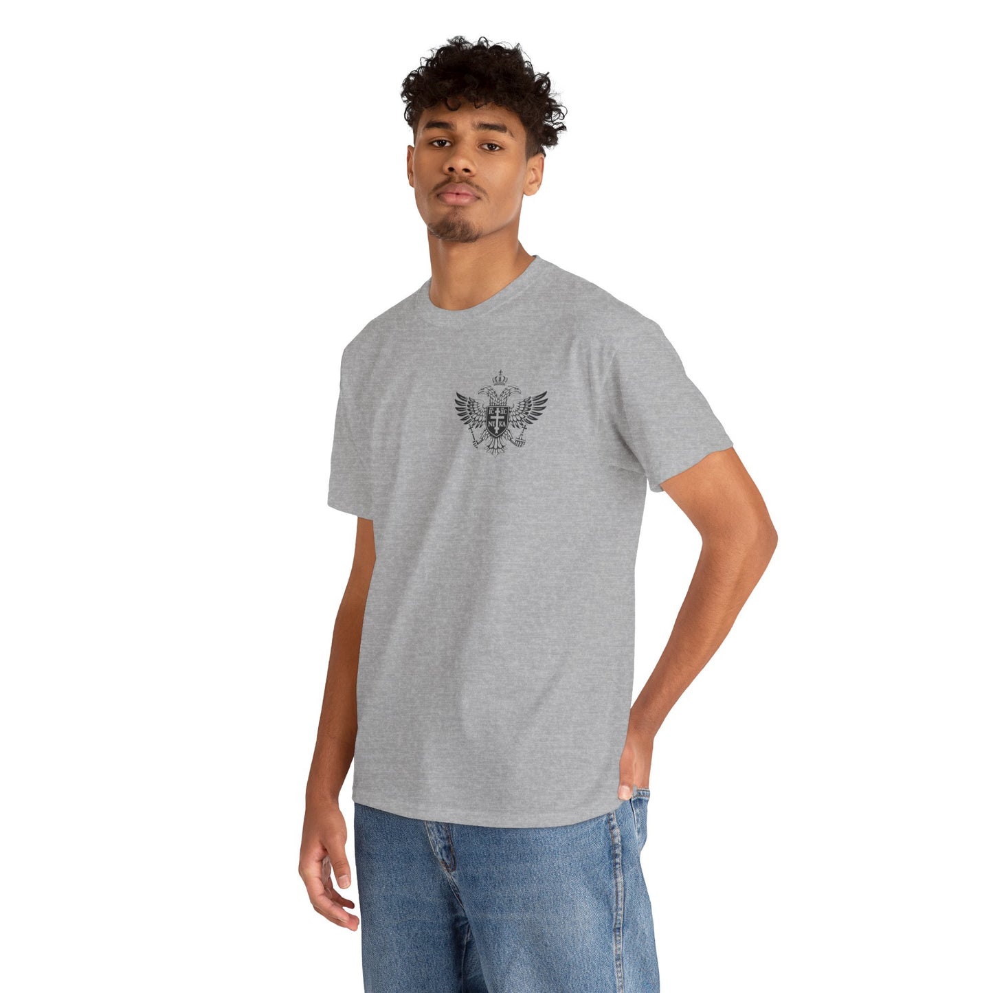 Christian Cross Wings T‑Shirt — Faith Graphic Tee with Prayer Hands