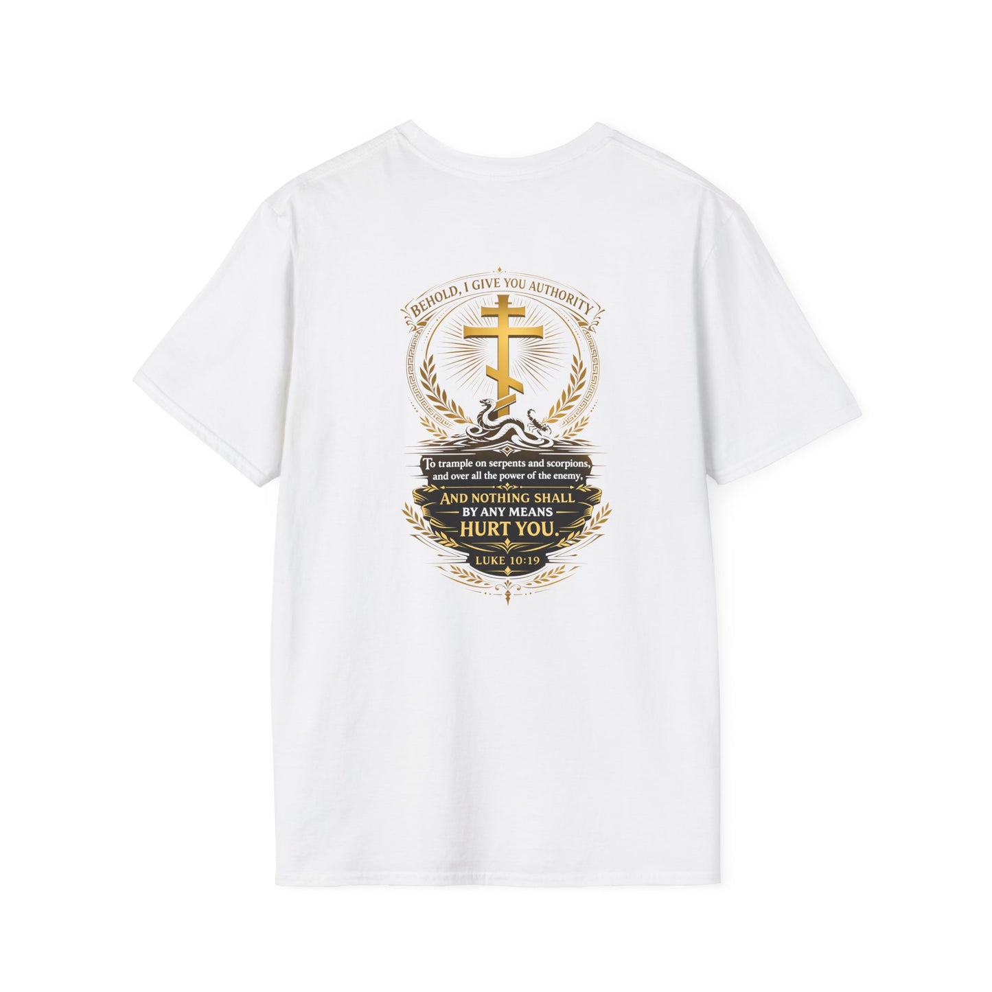 Christian Cross T-Shirt — "And Nothing Shall by Any Means Hurt You" Inspirational Faith Tee
