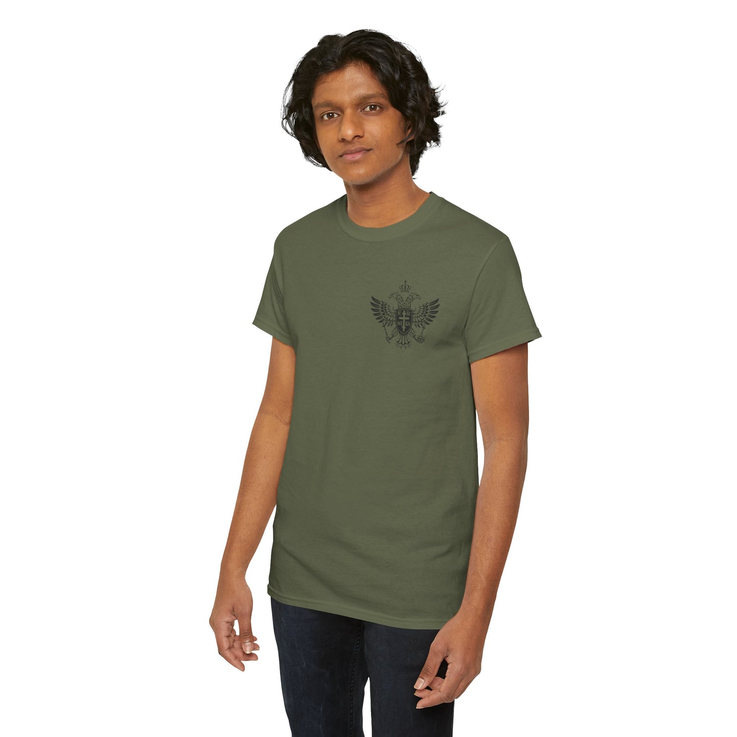 Christian Cross Wings T‑Shirt — Faith Graphic Tee with Prayer Hands