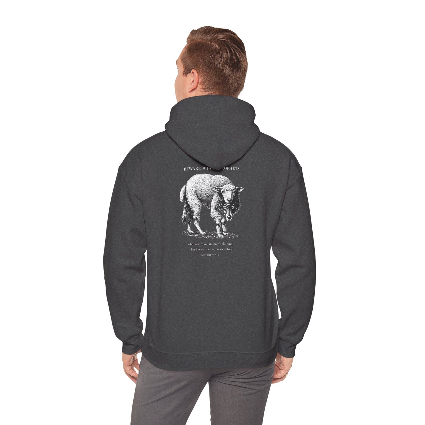 Christian Lamb Graphic Hoodie — ‘Agnus Dei’ Faith Emblem Sweatshirt