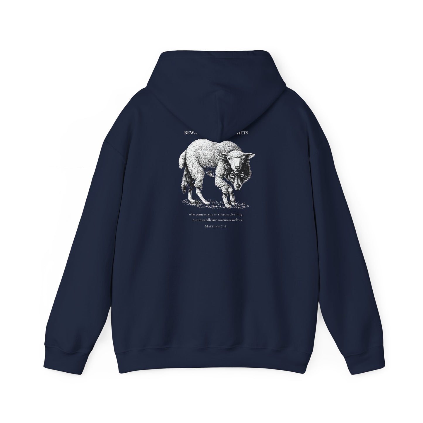 Christian Lamb Graphic Hoodie — ‘Agnus Dei’ Faith Emblem Sweatshirt