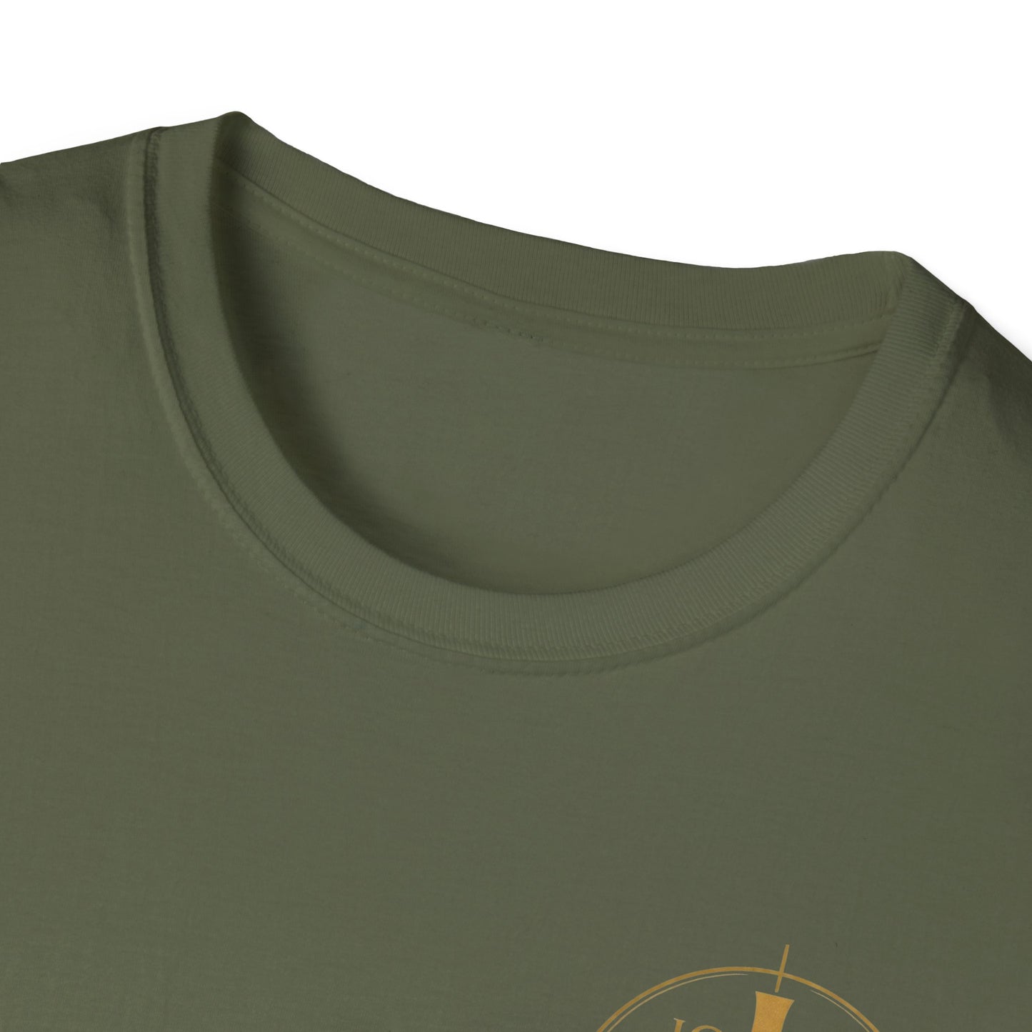 Christian Stained Glass Cross T-Shirt — "I Am the Alpha and the Omega"