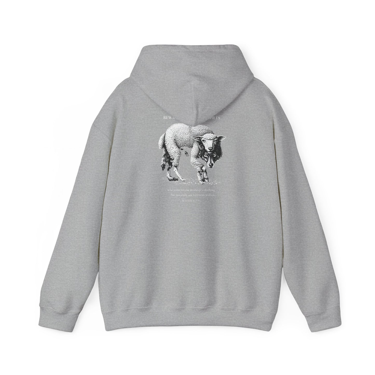 Christian Lamb Graphic Hoodie — ‘Agnus Dei’ Faith Emblem Sweatshirt