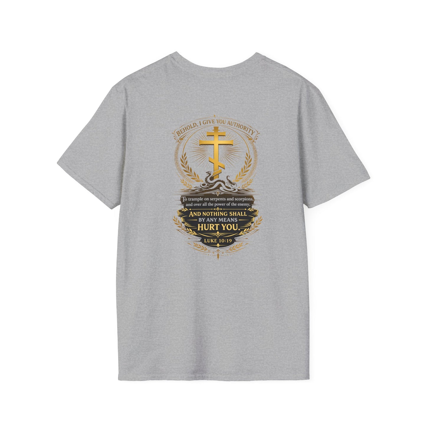 Christian Cross T-Shirt — "And Nothing Shall by Any Means Hurt You" Inspirational Faith Tee