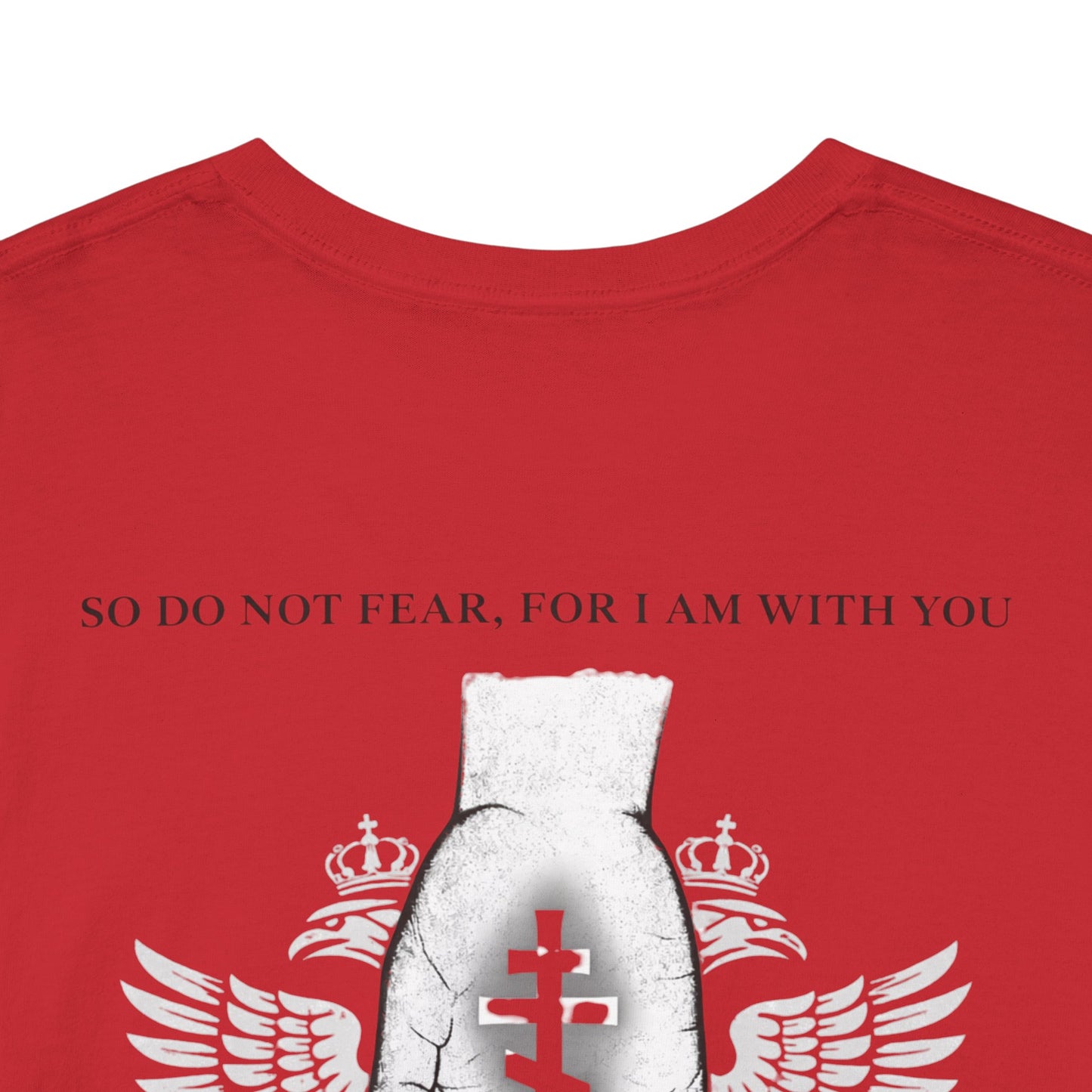Christian Cross Wings T‑Shirt — Faith Graphic Tee with Prayer Hands