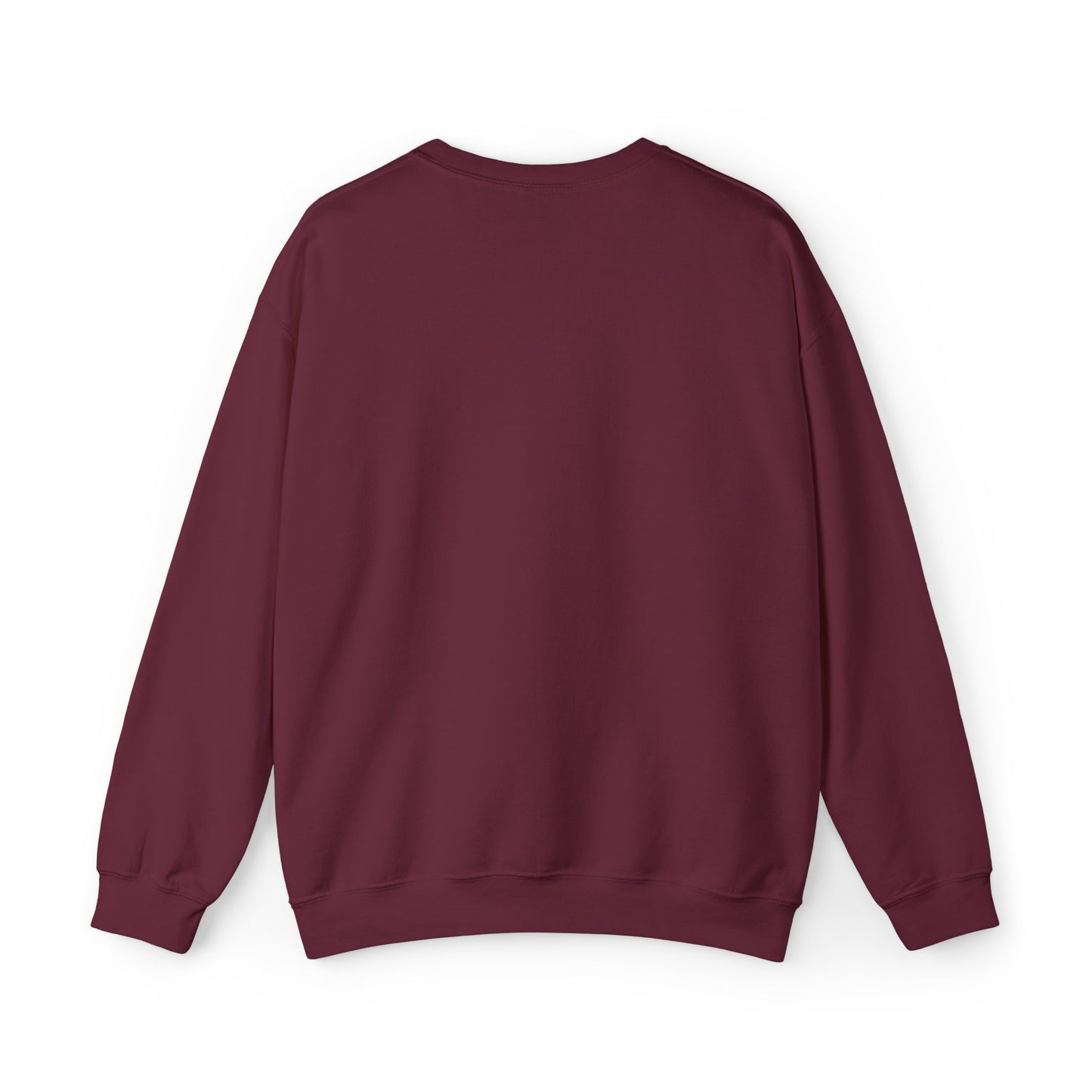 Cozy Floral Script Crewneck Sweatshirt — "Don't Worry Be Happy" Chest Design