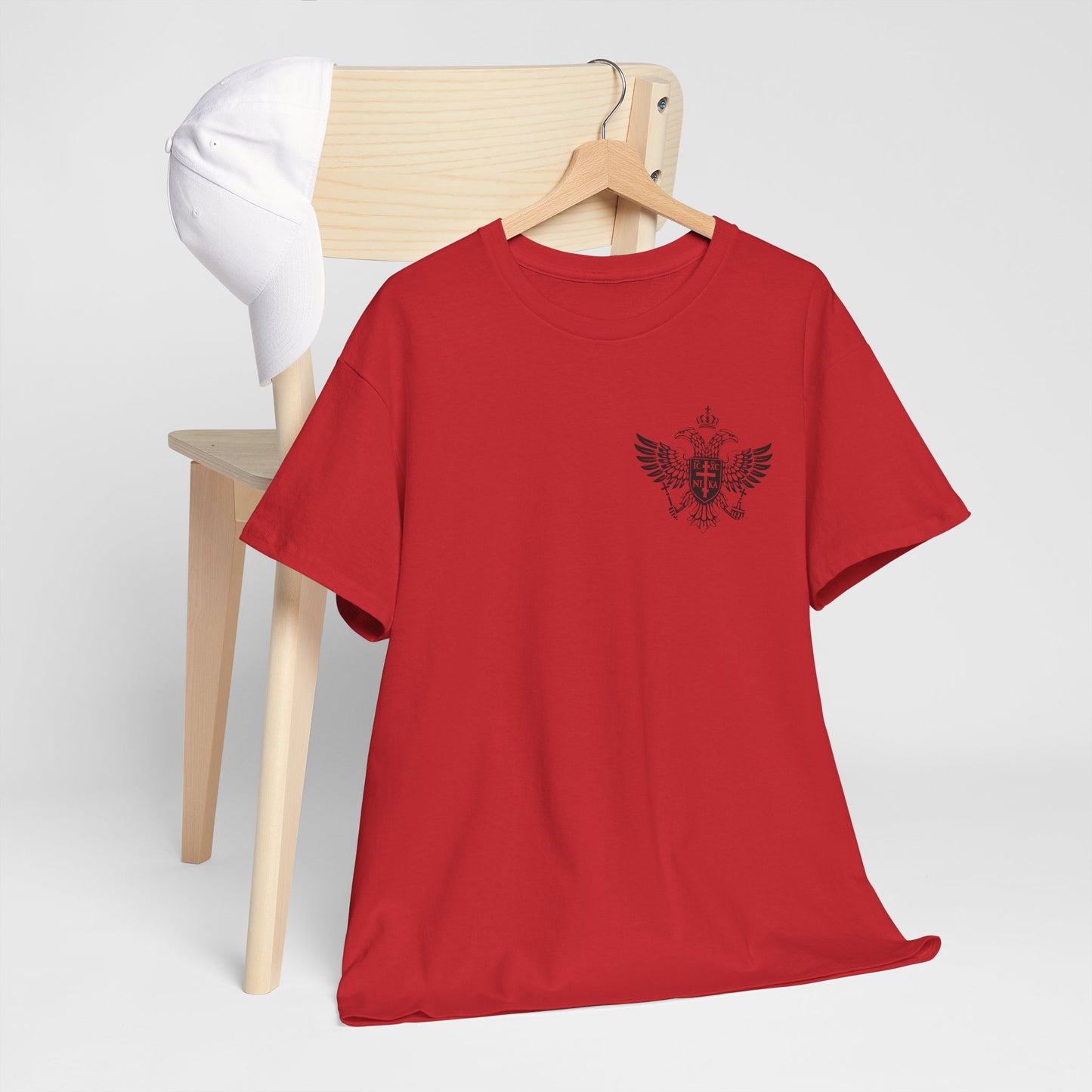 Christian Cross Wings T‑Shirt — Faith Graphic Tee with Prayer Hands