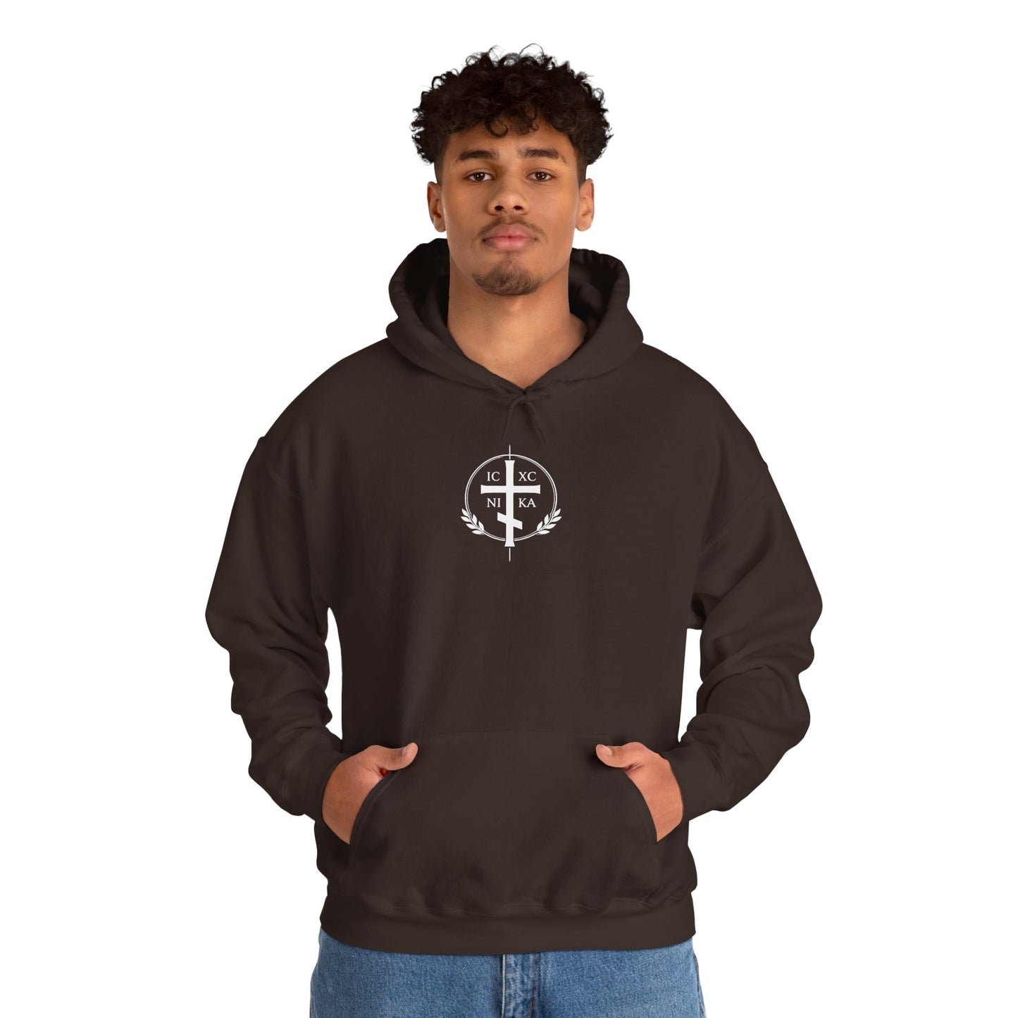 Christian Lamb Graphic Hoodie — ‘Agnus Dei’ Faith Emblem Sweatshirt