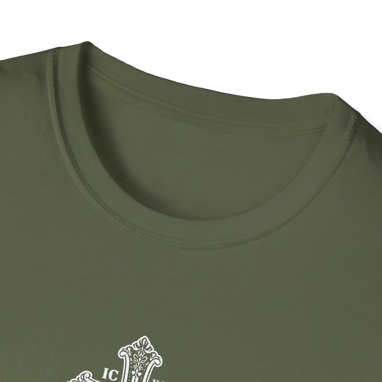 Christian Cross T-Shirt — Isaiah 41:10 Faith Prayer Tee (Front Small Cross, Back Scripture Emblem)