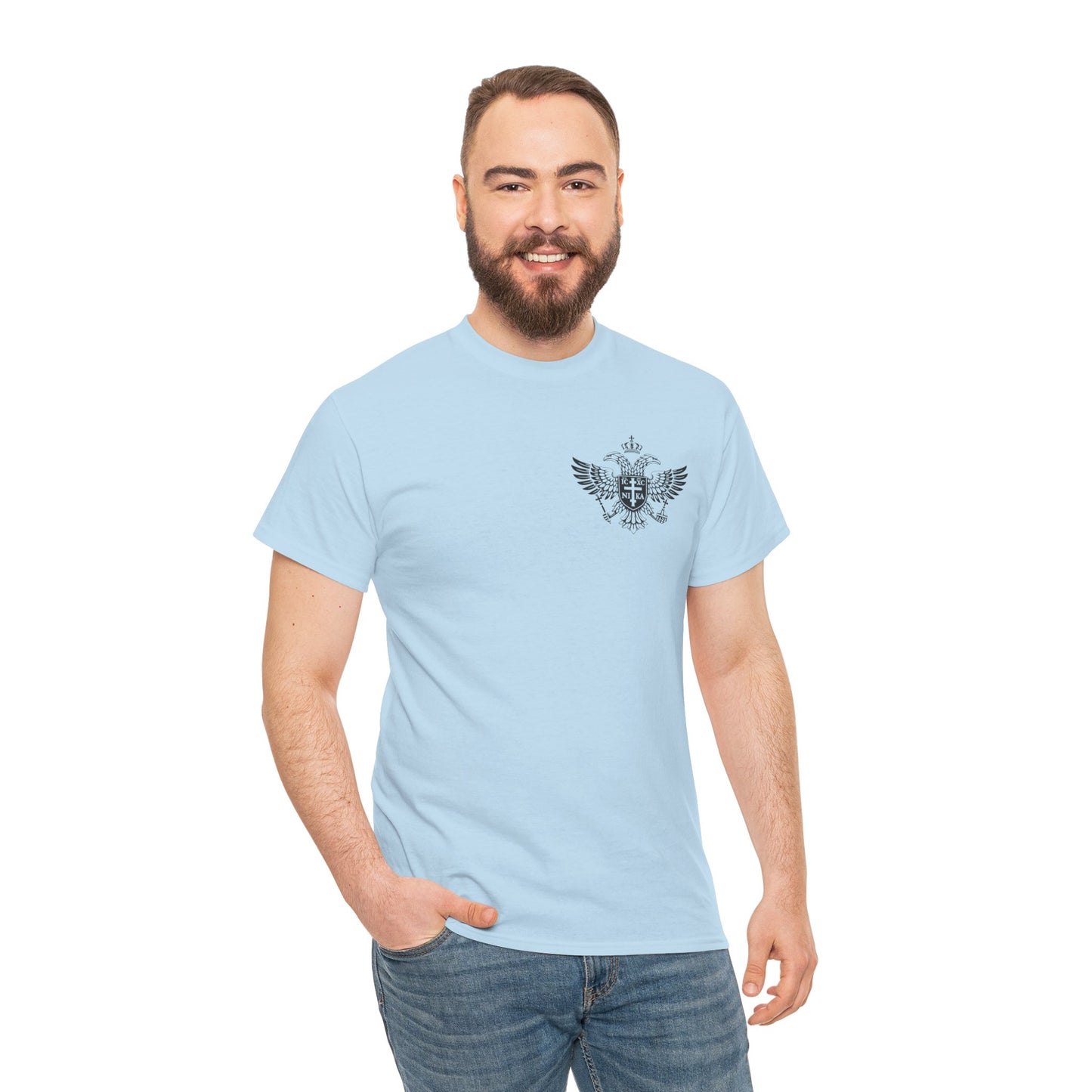 Christian Cross Wings T‑Shirt — Faith Graphic Tee with Prayer Hands