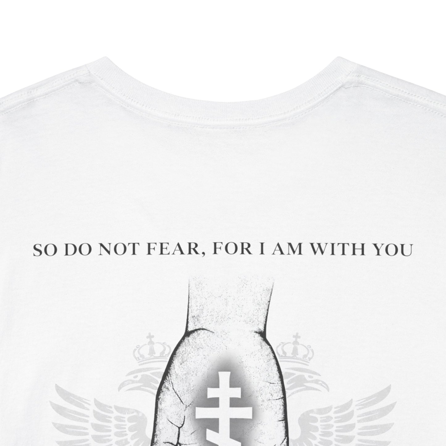 Christian Cross Wings T‑Shirt — Faith Graphic Tee with Prayer Hands