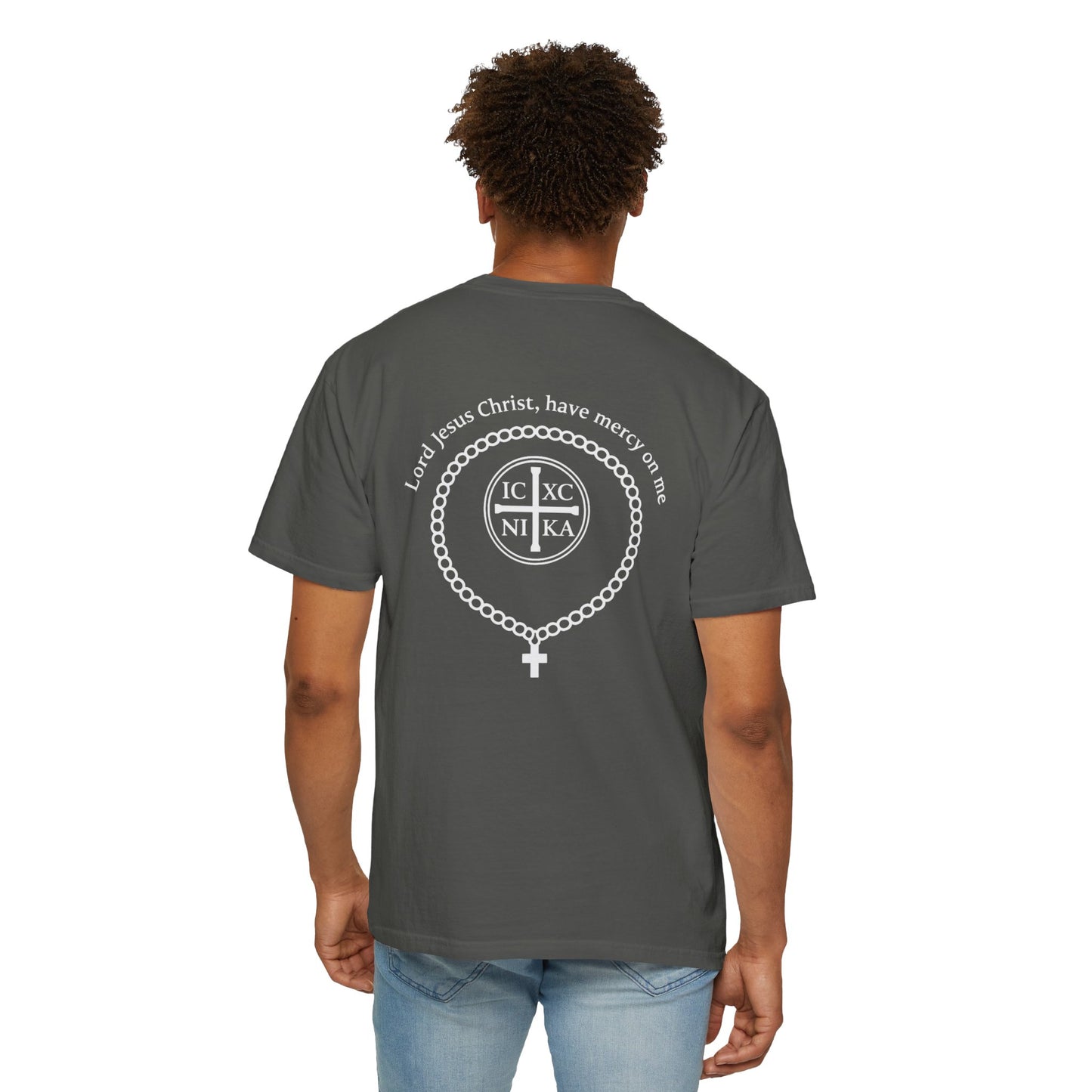 Christian T-Shirt — "I Can Do All Things Through Christ" Philippians 4:13 Cross Laurel Design
